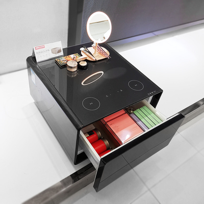 Meubles de salon intelligents Mini Table de côté avec haut-parleur Refrigerateur de chargeur sans fil