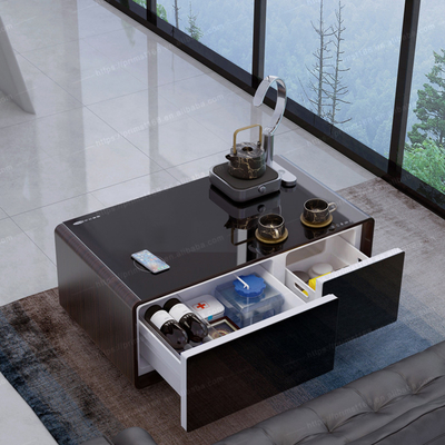 Réfrigérateur à recharge sans fil Table à café intelligente pour meubles de chambre de luxe modernes