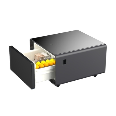 Réfrigérateur de table à recharge sans fil pour maquillage et produits de beauté en noir