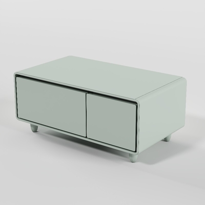 Mini-réfrigérateur centre table basse de luxe verre trempé pour salon et garage