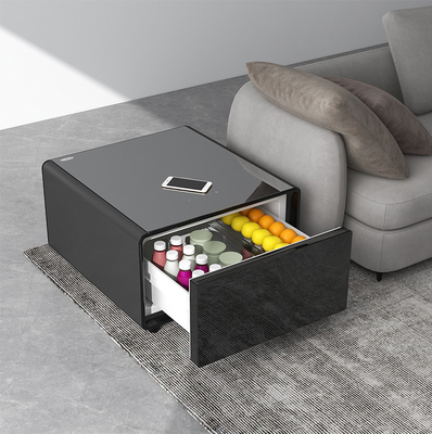 Refrigerateur à table à café intelligente, refroidisseur de vin rouge, meuble à porte en verre imprimé en 3D