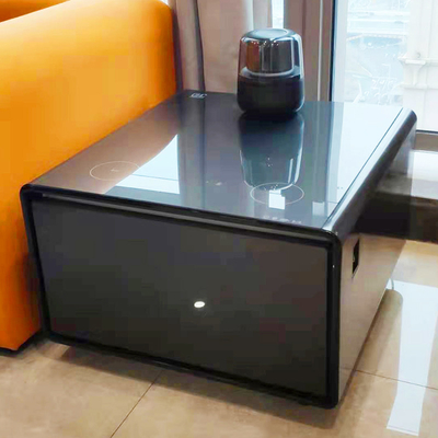 Chargement sans fil Table à café à domicile Modèle 65L avec réfrigérateur et haut-parleur intelligent portable