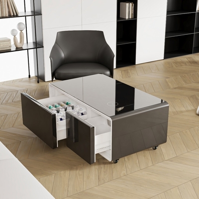 Meubles électriques multifonctionnels de salon de luxe avec recharge sans fil et lumière LED