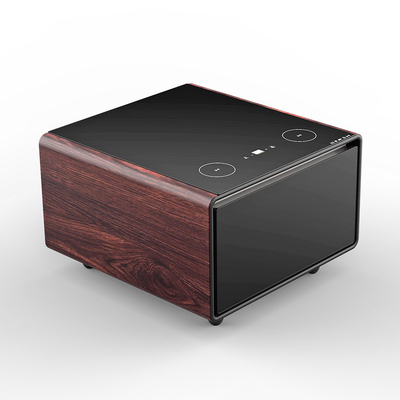 Réfrigérateur de table basse en métal 110-240V avec charge sans fil et fonctionnalités intelligentes