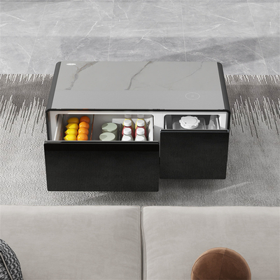 Installation Chargement sans fil intégré pour bureau et maison Table à café multifonctionnelle