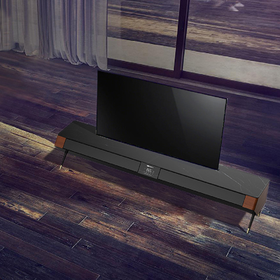 Armoire de table de télévision en bois moderne avec climatiseur LED tactile électrique multifonctionnel