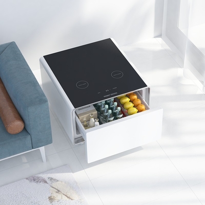 Accueil Meubles Mini Table à café avec tiroir de refroidissement et capacité de recharge sans fil