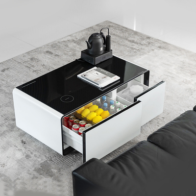 Meubles intelligents de design moderne Petite maison Table à café intelligente avec fonction réfrigérateur