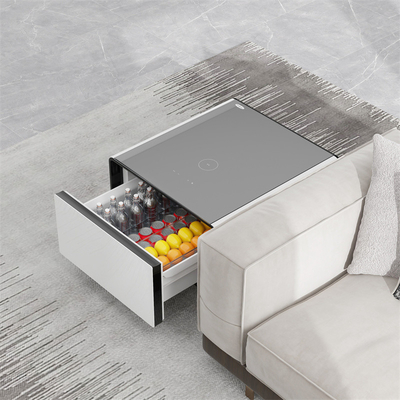 65L Cubage Mini Smart Table à thé avec recharge sans fil et tiroir réfrigéré