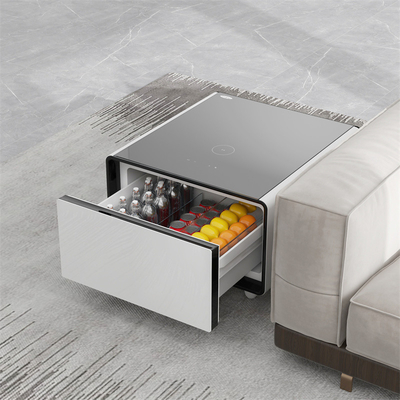 65L Cubage Mini Smart Table à thé avec recharge sans fil et tiroir réfrigéré
