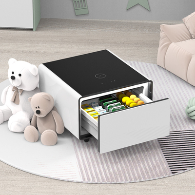65L Cubage Mini Smart Table à thé avec recharge sans fil et tiroir réfrigéré
