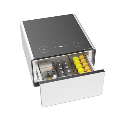 Petit mobilier de bureau à domicile Table à café intelligente moderne avec réfrigérateur de table et lumière LED