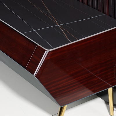 Meubles de salon Armoire de télévision en bois avec support de télévision électrique et panneau LED moderne