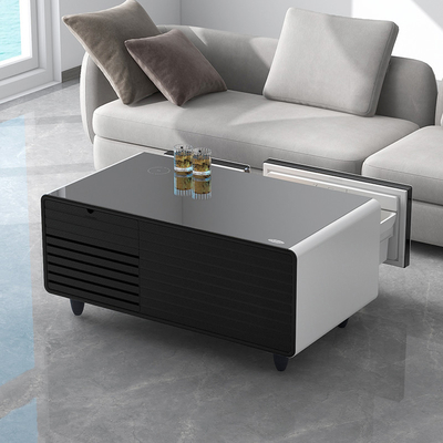 Emballement du courrier N Meubles intelligents Table avec recharge sans fil tiroir congelé Mini réfrigérateur