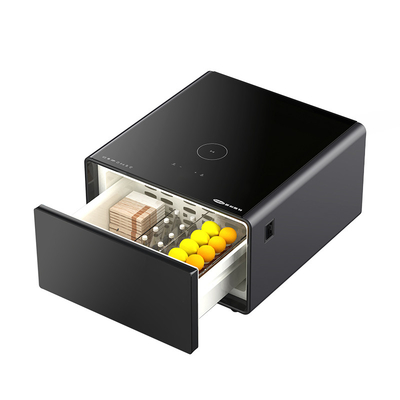 Réfrigérateur de table à café intelligent de 65L avec charge sans fil et conception concise