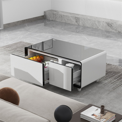 Chargement sans fil et réfrigérateur Table à café intelligente moderne pour les meubles de salon à domicile
