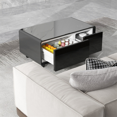 Chargement sans fil et réfrigérateur Table à café intelligente moderne pour les meubles de salon à domicile