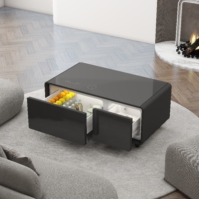 Meubles de salon Table à café intelligente avec recharge sans fil et lecteur de musique